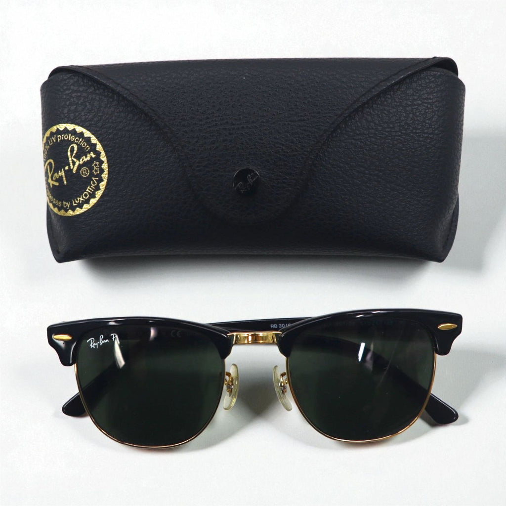 Ray-Ban ポラライズド polarized 偏光レンズ クラブマスター CLUB MASTER サングラス RB3016 901/58 51-21 145 3P ハーフリム
