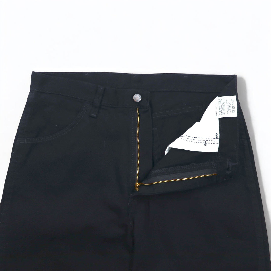RUSTLER (Wrangler) Straight Jeans Denim Pants M Black Regular Fit 87619CB Made in Mexico Unused