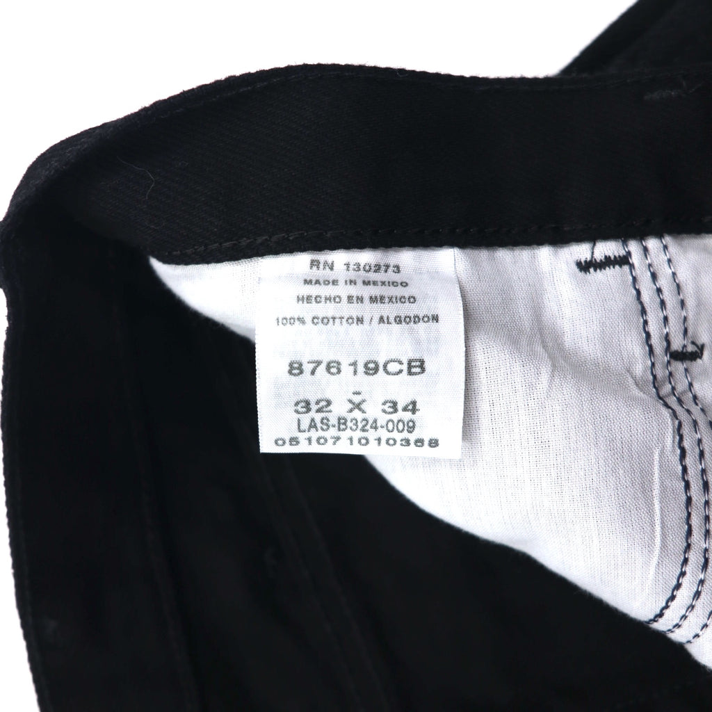 RUSTLER (Wrangler) Straight Jeans Denim Pants M Black Regular Fit 87619CB Made in Mexico Unused