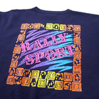 RALLY SPORT Logo Print Sweatshirt M Navy Cotton Double Sided Print