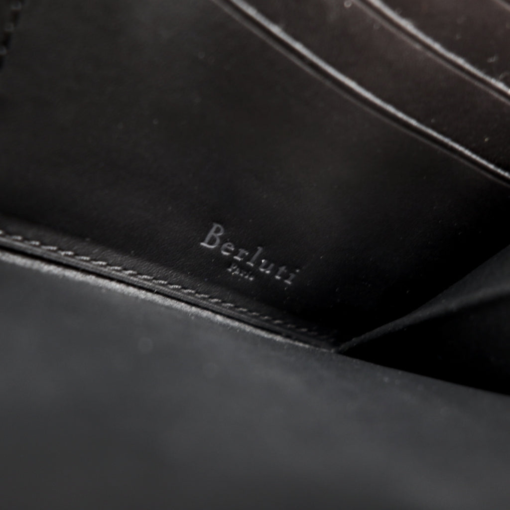 Berluti ラウンドジップ 長財布 Scott Campbell Tattoo コラボレーション カーフ レザー ブラック