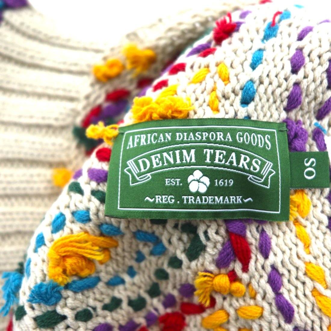 DENIM TEARS Tremaine Hat with Pom-Pom, OS Multicolor, SAR415