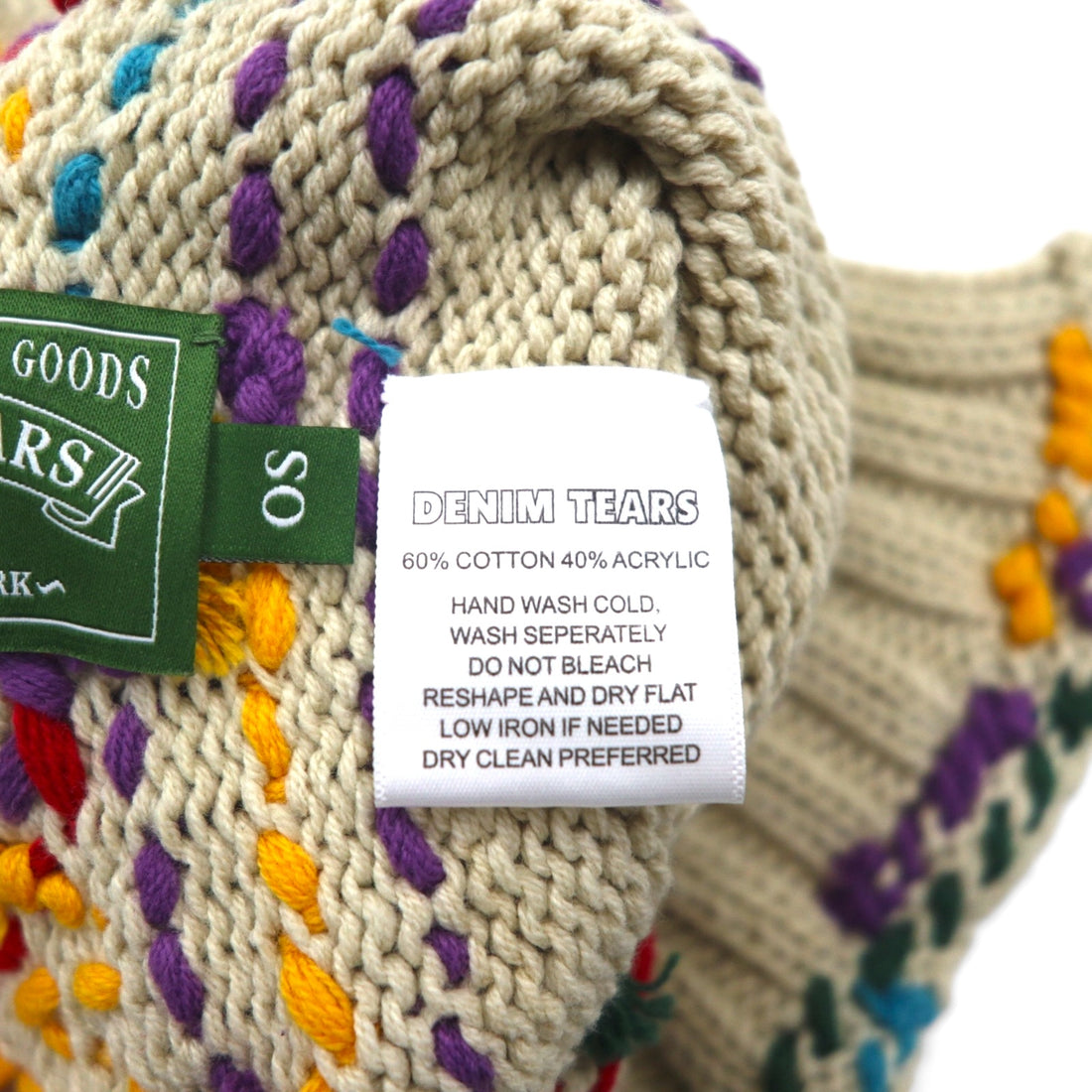 DENIM TEARS Tremaine Hat with Pom-Pom, OS Multicolor, SAR415