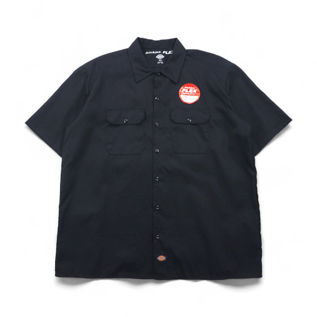 Dickies FLEX Short Sleeve Work Shirt, XL, Black, Polyester/Cotton, WS675, Unused