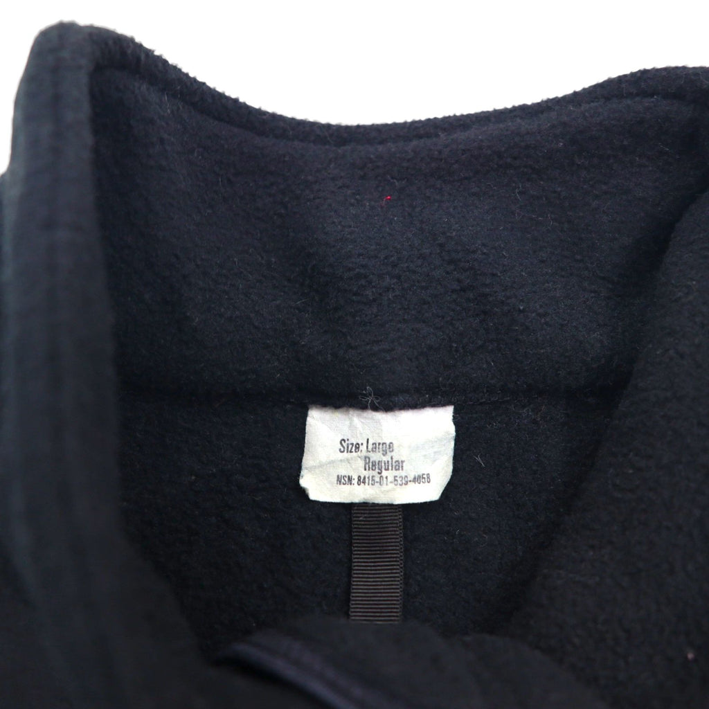 US NAVY Polartec Fleece Liner Jacket, Size L, Black, Drawcord, 8415-01-539-4058