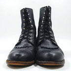 Justin レースアップブーツ 27.5cm ブラック キルト レザー STYLE 506 73170 V1511