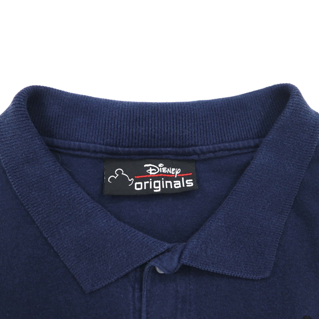 Disney originals 90s USA made Mickey Mouse embroidered polo shirt XL navy cotton