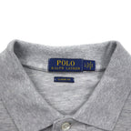 POLO RALPH LAUREN Classic Fit Polo Shirt, Size L, Gray Cotton, Pique with Small Pony Embroidery