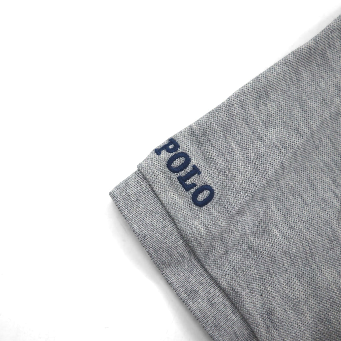 POLO RALPH LAUREN Classic Fit Polo Shirt, Size L, Gray Cotton, Pique with Small Pony Embroidery