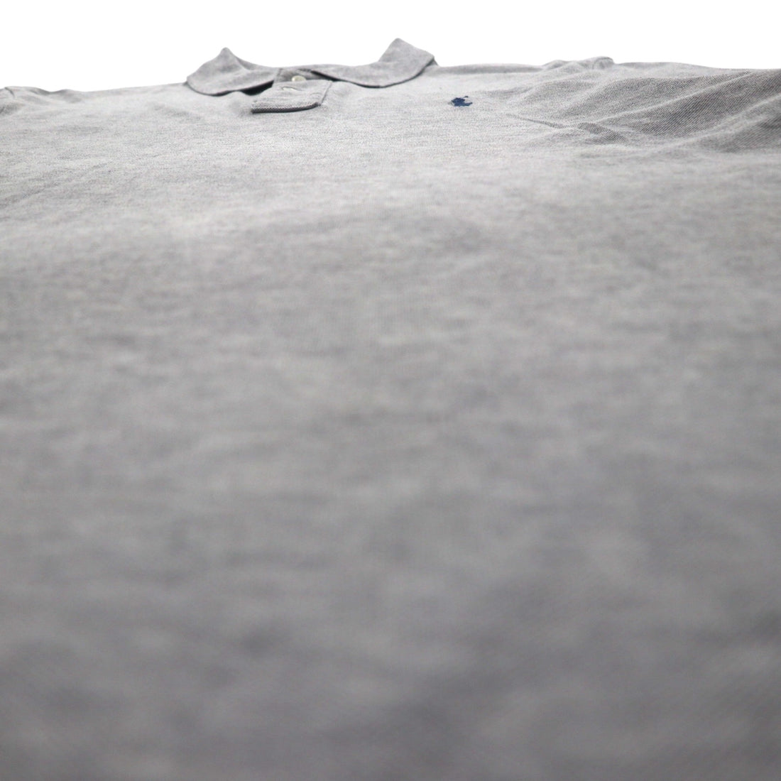 POLO RALPH LAUREN Classic Fit Polo Shirt, Size L, Gray Cotton, Pique with Small Pony Embroidery