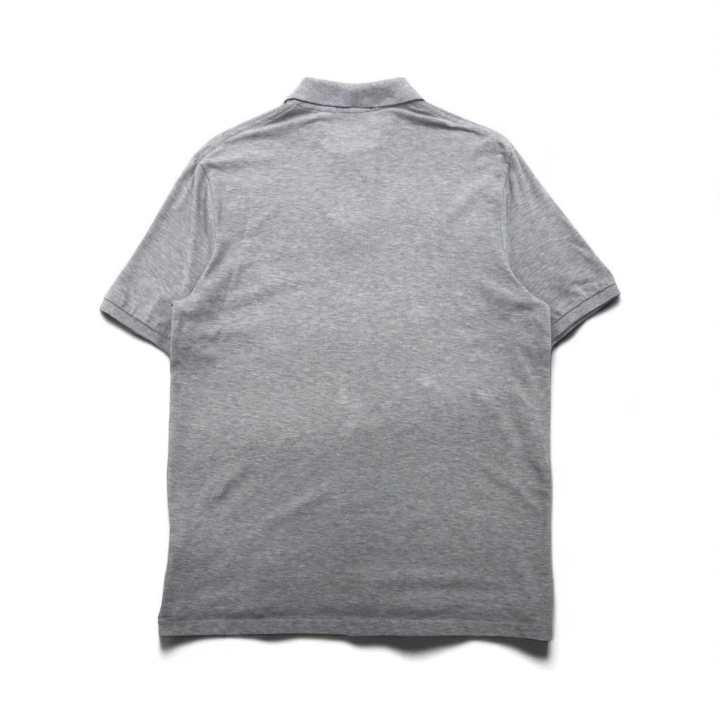 POLO RALPH LAUREN Classic Fit Polo Shirt, Size L, Gray Cotton, Pique with Small Pony Embroidery