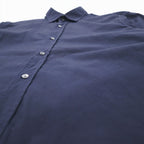 BURBERRY BRIT Dress Shirt L Dark Navy One Point Logo Embroidery THTHAGAR129SAM