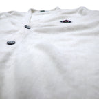IZOD USA製 90年代 アクリルニット カーディガン S ホワイト ワンポイントロゴ刺繍