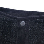 Hard Rock Cafe 90s Half-Snap Boa Fleece Jacket, Size L, Black, with OAKLAND One-Point Logo Embroidery