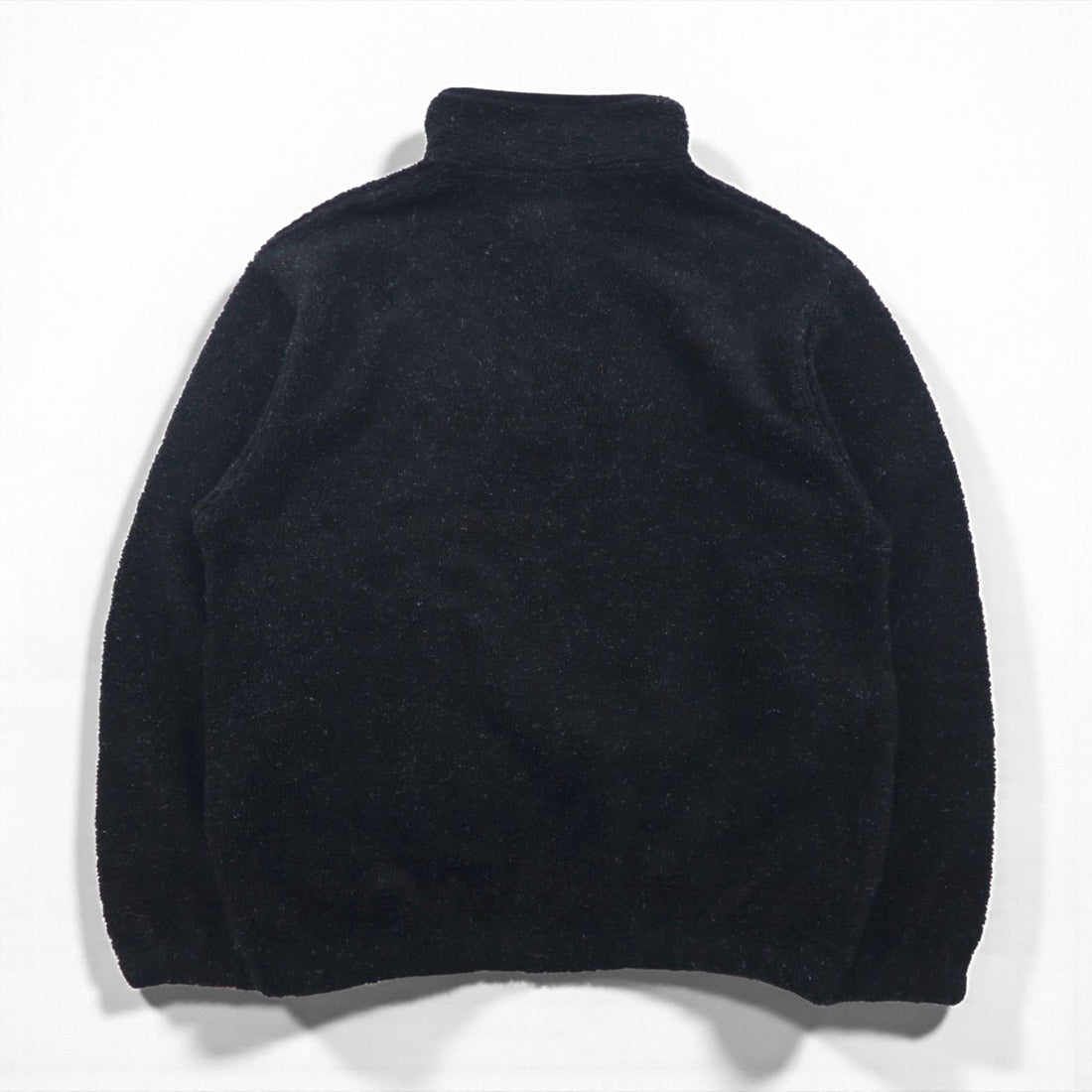Hard Rock Cafe 90s Half-Snap Boa Fleece Jacket, Size L, Black, with OAKLAND One-Point Logo Embroidery