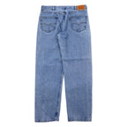 Levi's 550 Relaxed Fit Tapered Jeans Light Stone Wash Denim Pants Size 38 Blue Cotton Zipper Fly USA Line 550-4834 Made in Mexico