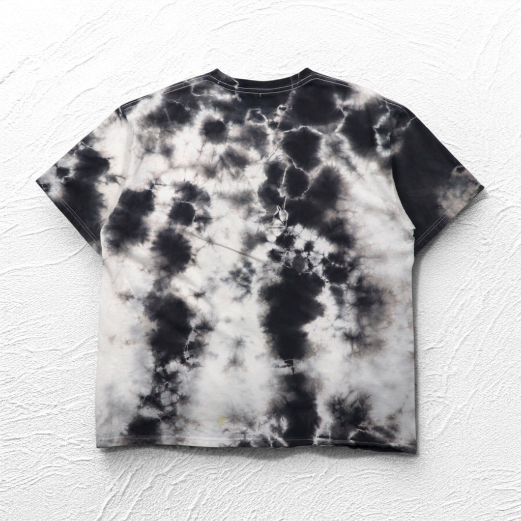 POISON Band T-Shirt XL Tie-dye White Grey Skull Made in Mexico