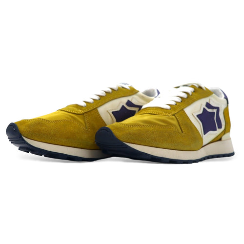 Atlantic STARS sneakers 43 (27 - 27.5cm) Yellow suede Vibram sole ARGO LOS ANGELS 86 Made in Italy