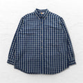 carhartt ボタンダウン フランネルシャツ 2XL ビッグサイズ ブルー チェック コットン