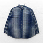 carhartt ボタンダウン フランネルシャツ 2XL ビッグサイズ ブルー チェック コットン