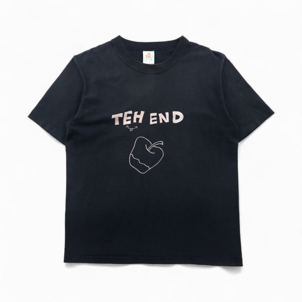BRU NA BOINNE Printed T-Shirt, Size M, Black, THE END Apple, Cotton