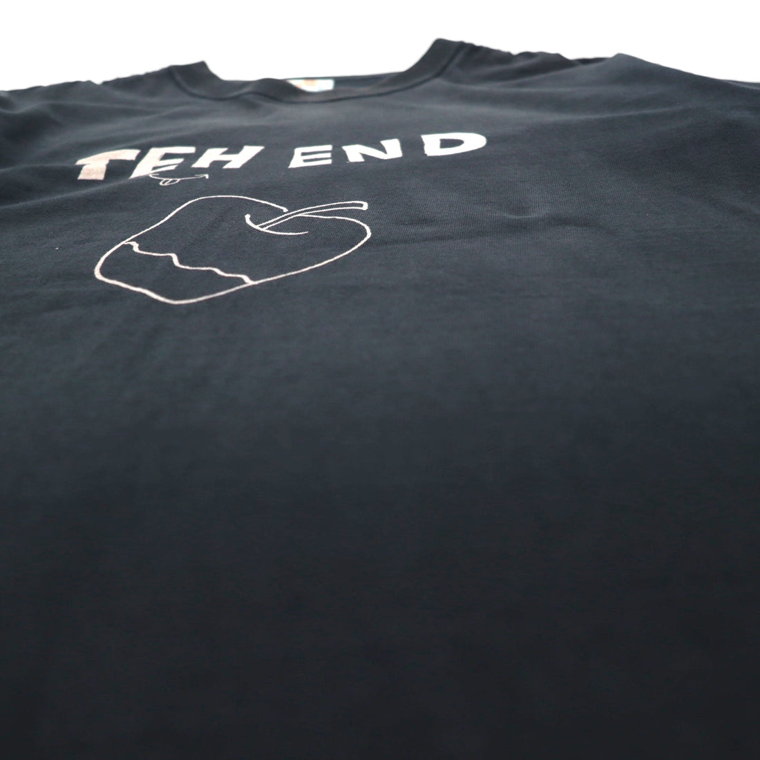 BRU NA BOINNE Printed T-Shirt, Size M, Black, THE END Apple, Cotton