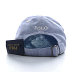 POLO RALPH LAUREN オックスフォード ベースボールキャップ 59cm ブルー コットン スモールポニー刺繍 未使用品