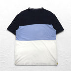NAUTICA Polo Shirt XL Navy Blue White Cotton Pique One Point Logo Embroidery