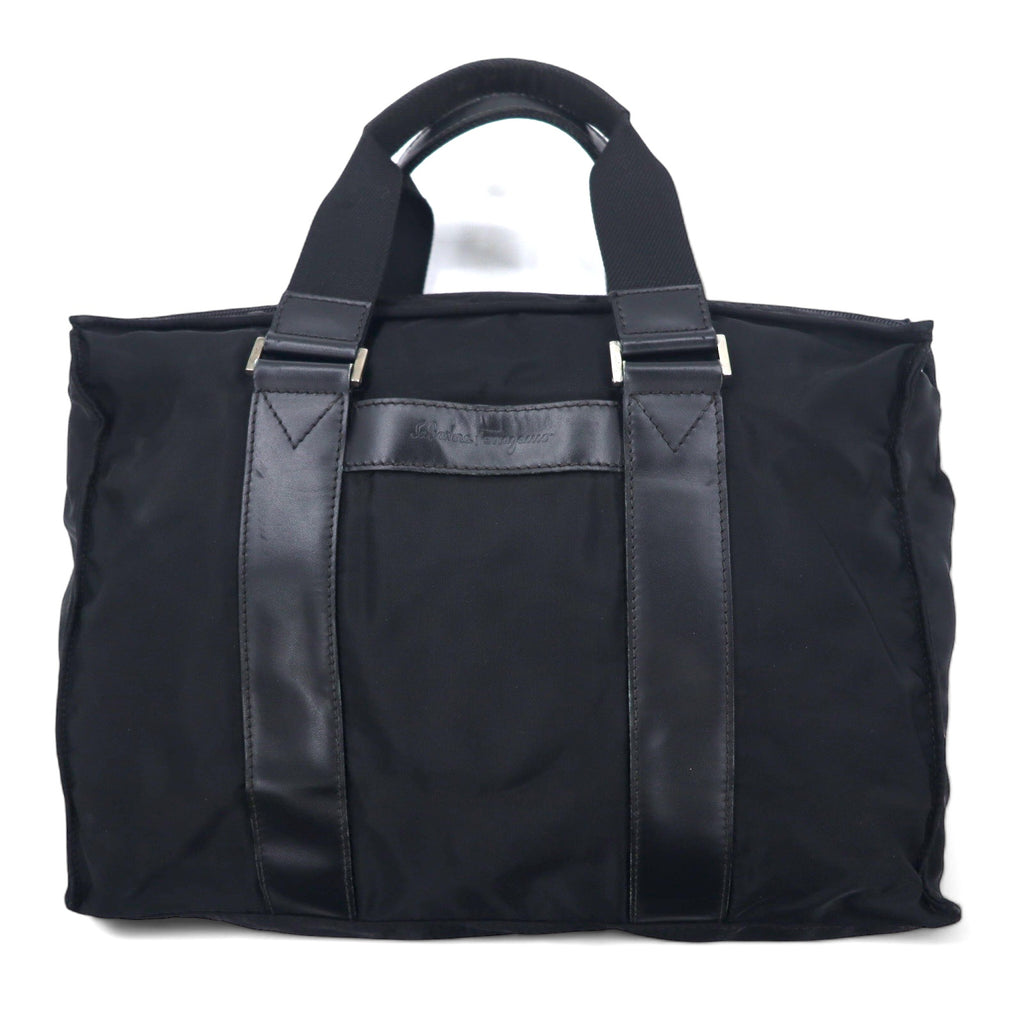 日本然リトテ-古着オンライン-Salvatore Ferragamo イタリア製 ビジネスバッグ ハンドバッグ ブラック ナイロン DS-245029-Salvatore Ferragamo Italy Made Business Bag Handbag Black Nylon DS-245029