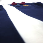 RALPH LAUREN 90年代 THE SKINNY POLO ラインデザイン ポロシャツ M ネイビー エンブレム ポニー 刺繍