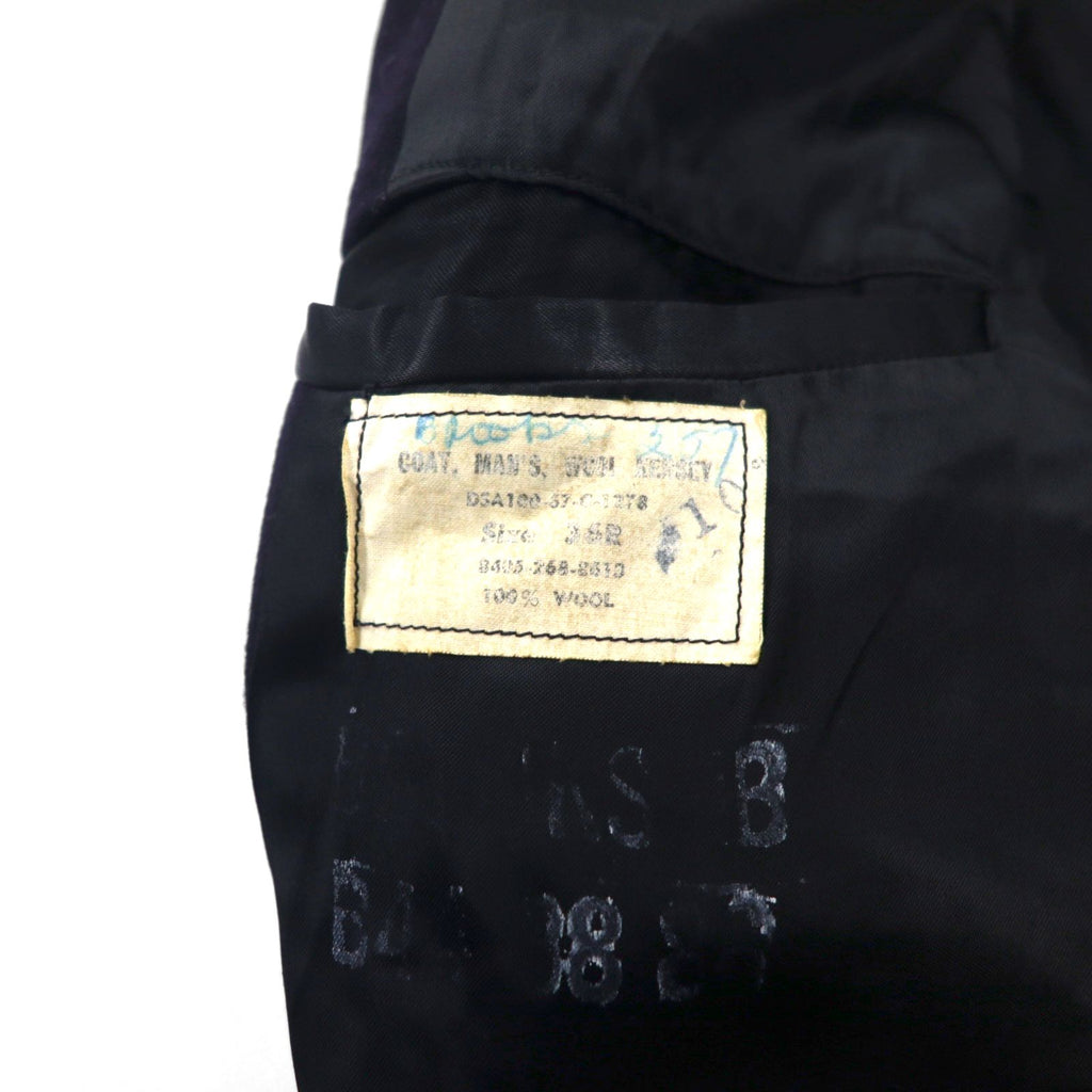 US NAVY 60s Vintage Pea Coat, Size L, Navy, 10-Button, Military Coat, Men's Wool Jersey