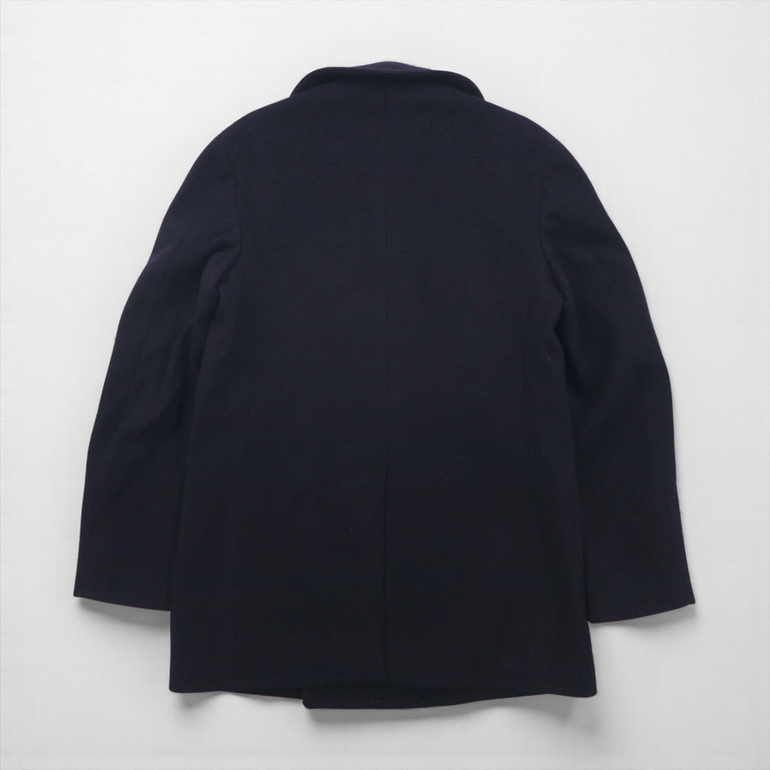 US NAVY 60s Vintage Pea Coat, Size L, Navy, 10-Button, Military Coat, Men's Wool Jersey