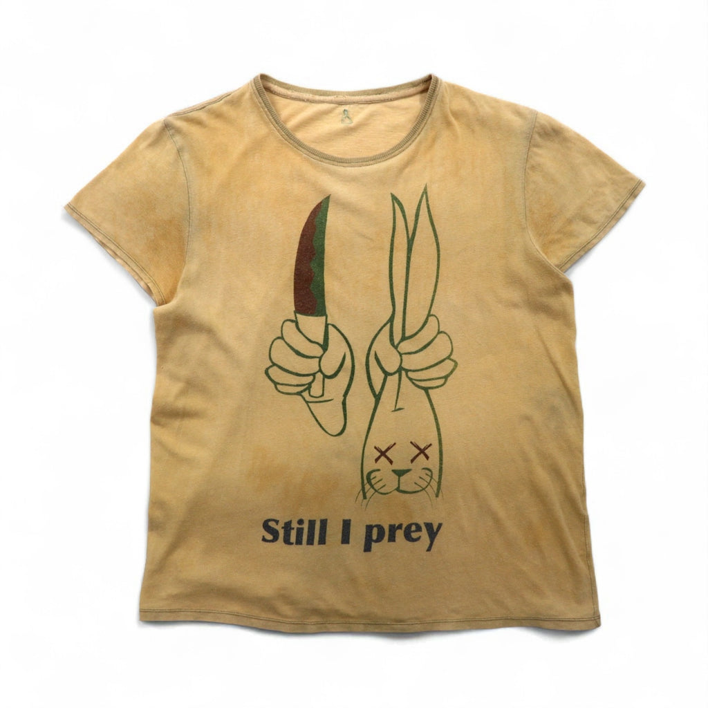 MASH Hemp Cotton T-Shirt, Medium, Beige, "Still I Prey"