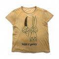 MASH Hemp Cotton T-Shirt, Medium, Beige, "Still I Prey"