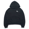 Stussy ドロップショルダー プルオーバーパーカー M ブラック ストックロゴ