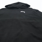 Stussy ドロップショルダー プルオーバーパーカー M ブラック ストックロゴ