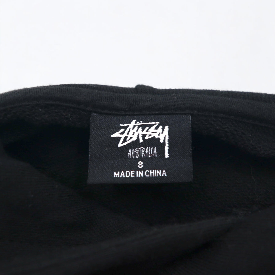 Stussy ドロップショルダー プルオーバーパーカー M ブラック ストックロゴ