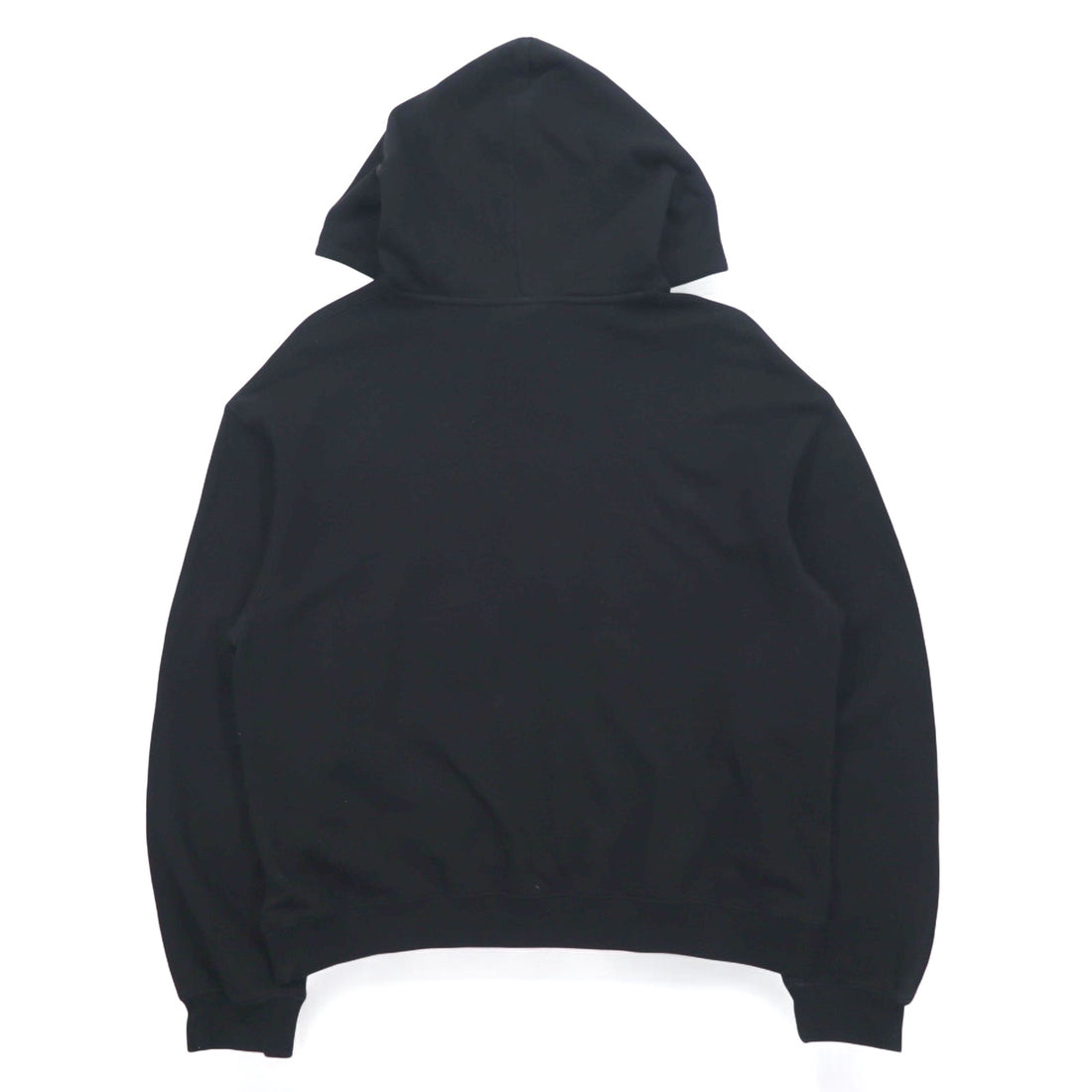 Stussy ドロップショルダー プルオーバーパーカー M ブラック ストックロゴ