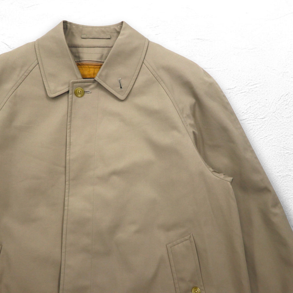 Burberrys 80s Balmacan Coat, Medium, Beige, Removable Nova Check Liner