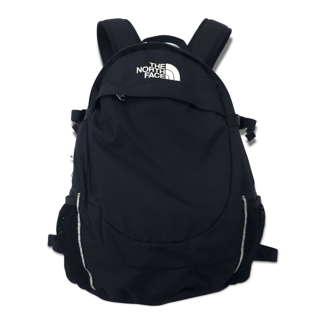 日本然リトテ-古着オンライン-THE NORTH FACE ボーダーライン バックパック リュックサック 30L ブラック ナイロン ロゴ刺繍 BORDER LINE NM07711A-THE NORTH FACE Striped Line Backpack Rucksack 30L Black Nylon Logo Embroidery BORDER LINE NM07711A