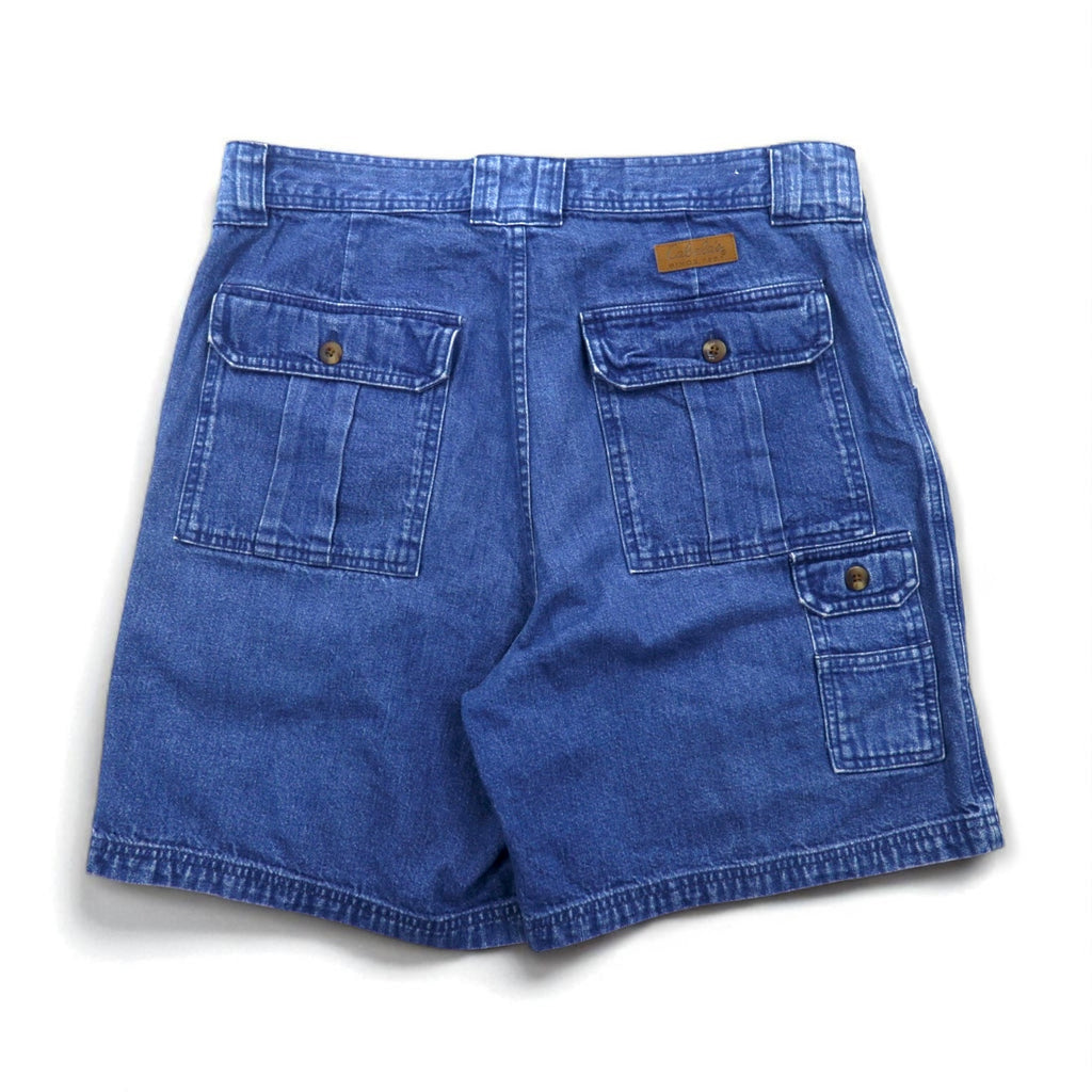 Cabela's Denim Bush Shorts 7-Pocket Hiker Shorts, Size L, Indigo Blue, Front Pocket