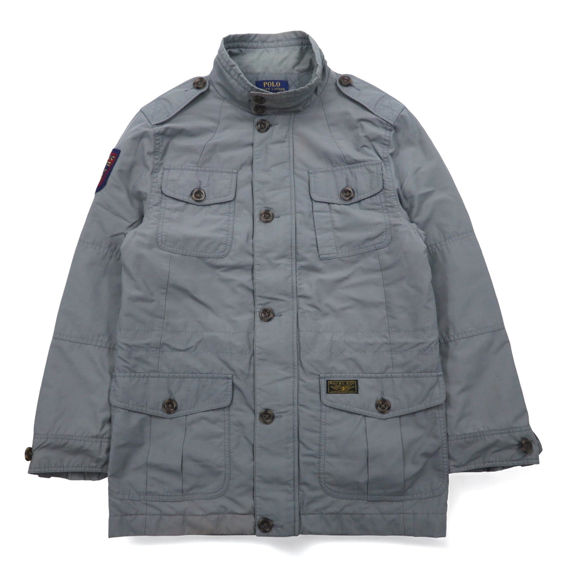 POLO RALPH LAUREN M-65 フィールドジャケット ミリタリージャケット L グレー ロゴワッペン