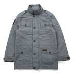 POLO RALPH LAUREN M-65 Field Jacket Military Jacket L Gray Logo Patch