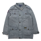 POLO RALPH LAUREN M-65 Field Jacket Military Jacket L Gray Logo Patch