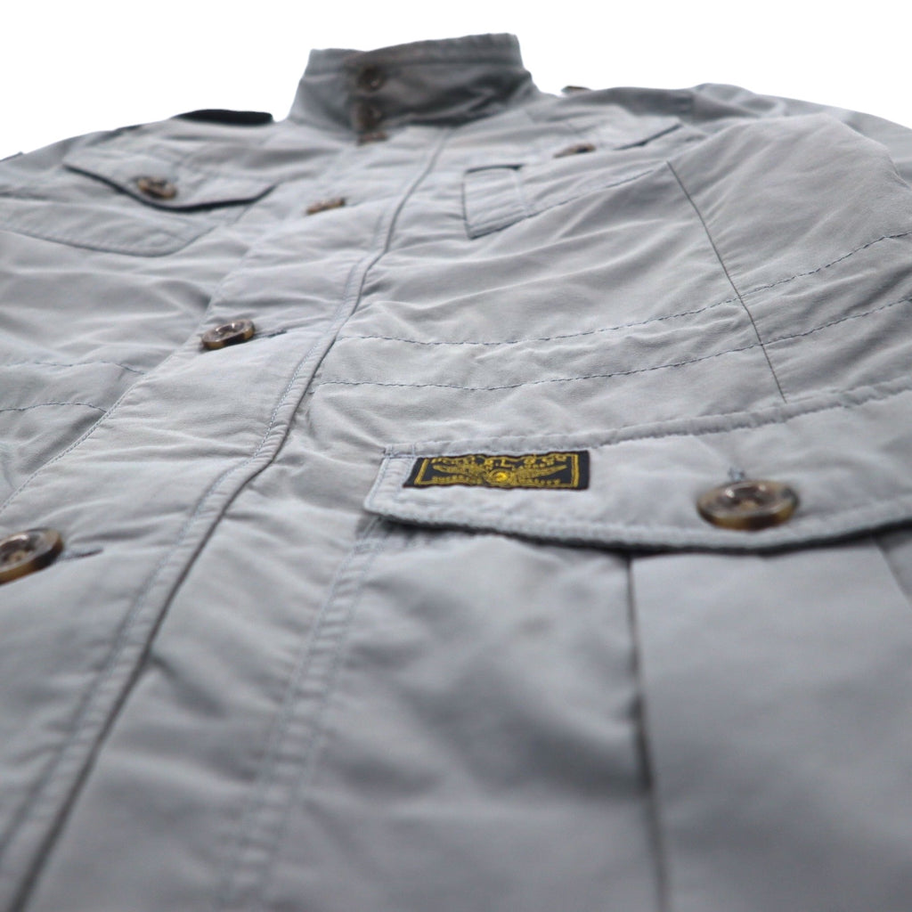 POLO RALPH LAUREN M-65 Field Jacket Military Jacket L Gray Logo Patch