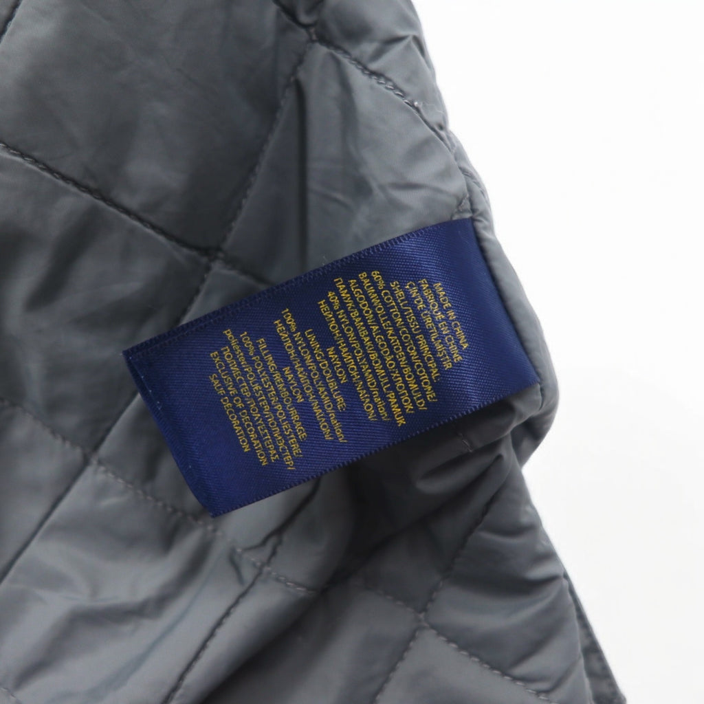 POLO RALPH LAUREN M-65 Field Jacket Military Jacket L Gray Logo Patch