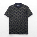 Vintage 90s Polo Shirt BIG DOGS 90年代 ポロシャツ XL ブラック 総柄 パイナップル ボタニカル ビッグサイズ