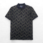 Vintage 90s Polo Shirt BIG DOGS 90年代 ポロシャツ XL ブラック 総柄 パイナップル ボタニカル ビッグサイズ
