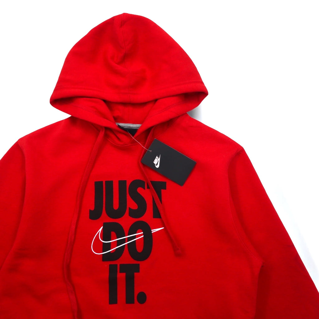 NIKE Pullover Hoodie S Red Just Do It Hoodie 928717-657 Made in Pakistan Unused
