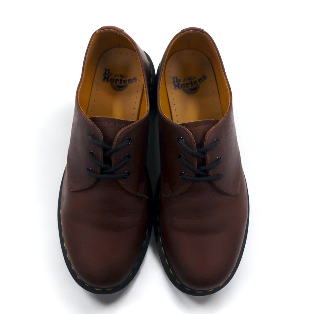 Dr. Martens 3-hole dress shoes, 27cm, brown leather, plain toe, 27161